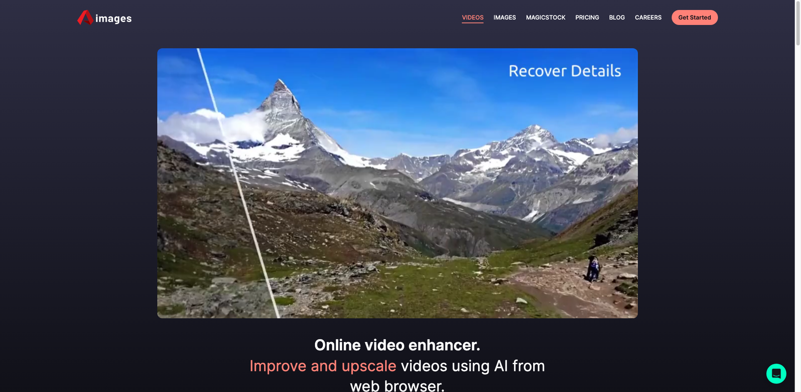 Aimages Video Avatars homepage