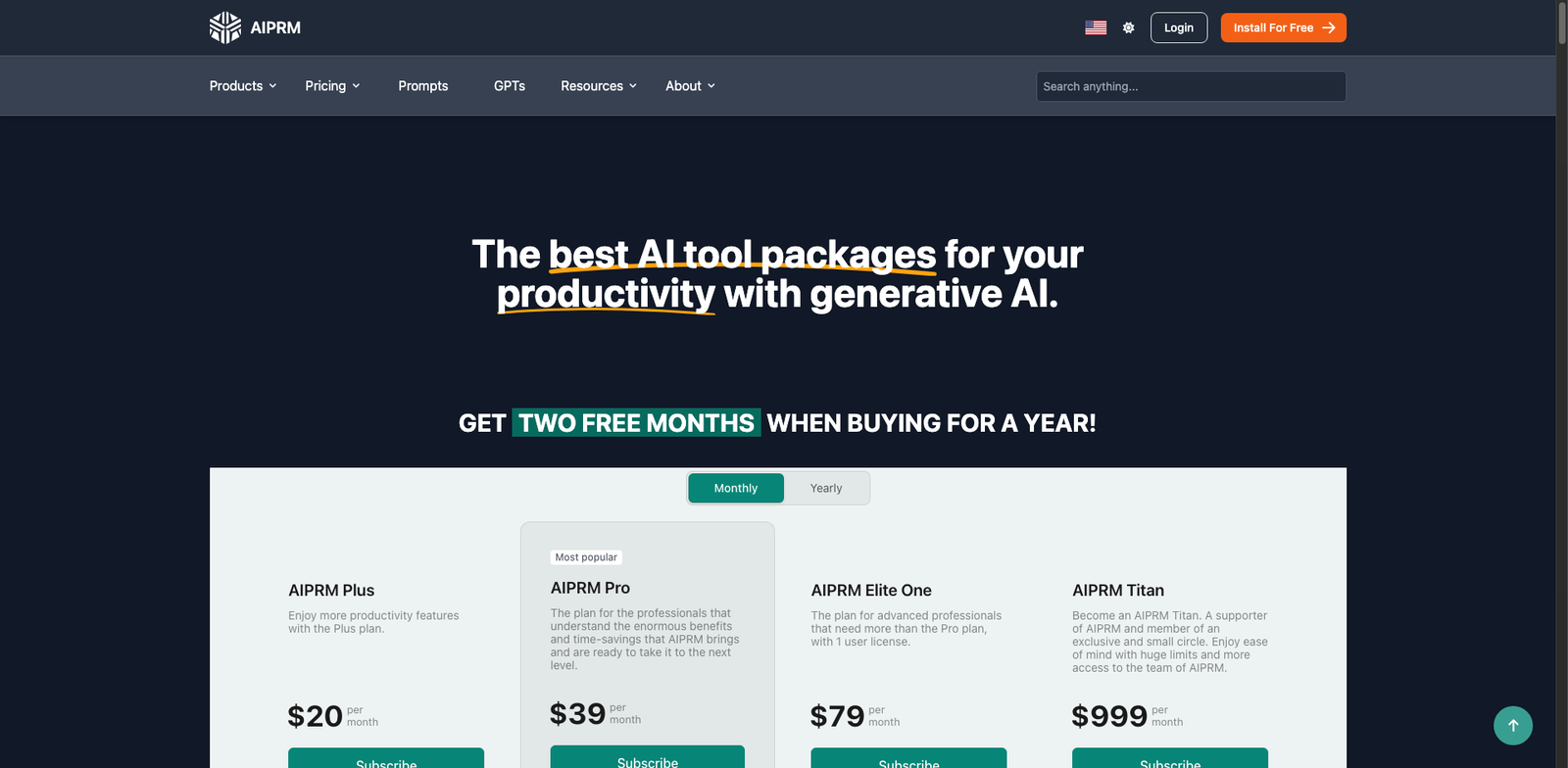 AIPRM pricing