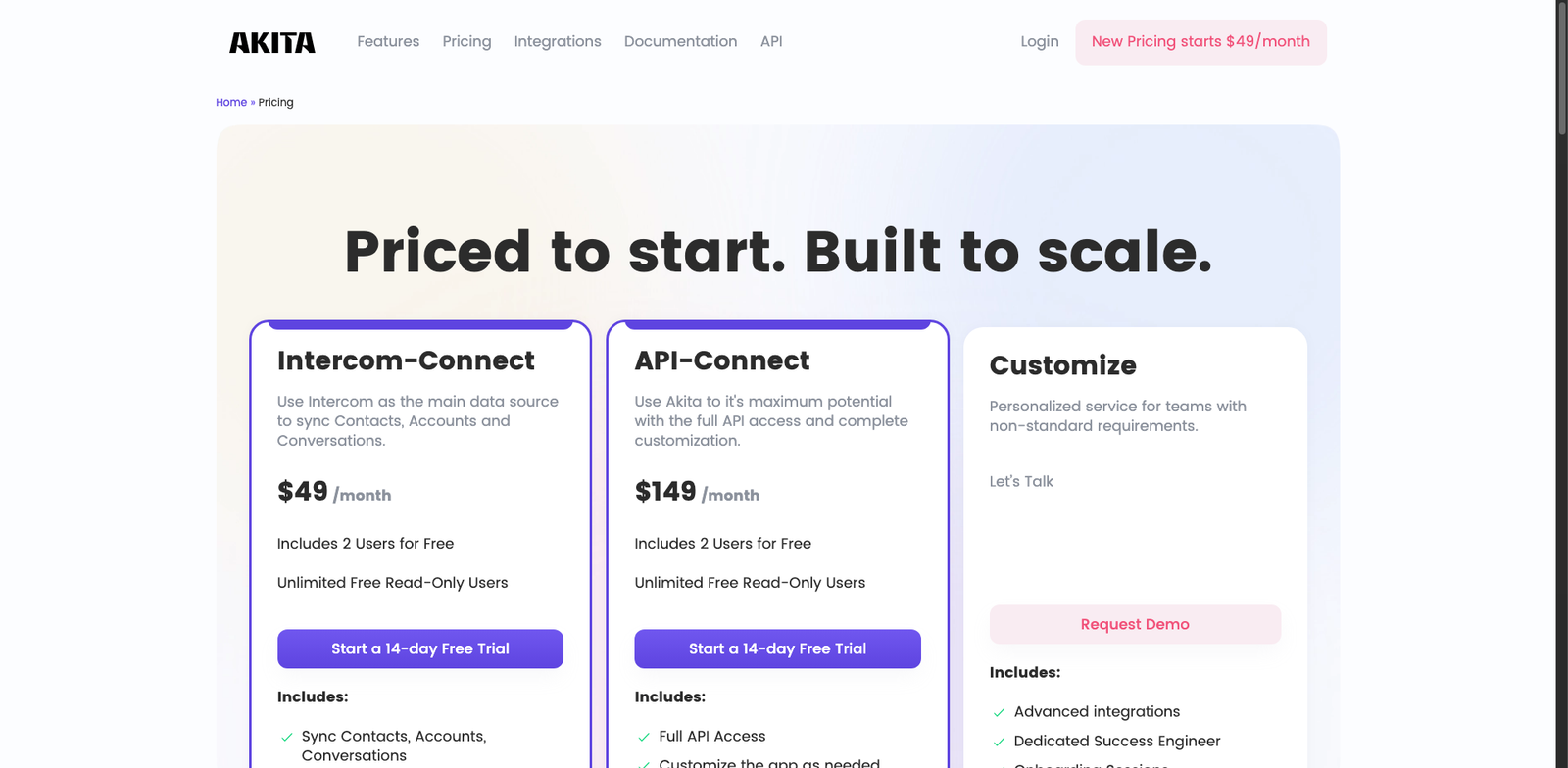 Akita Customer Health AI pricing