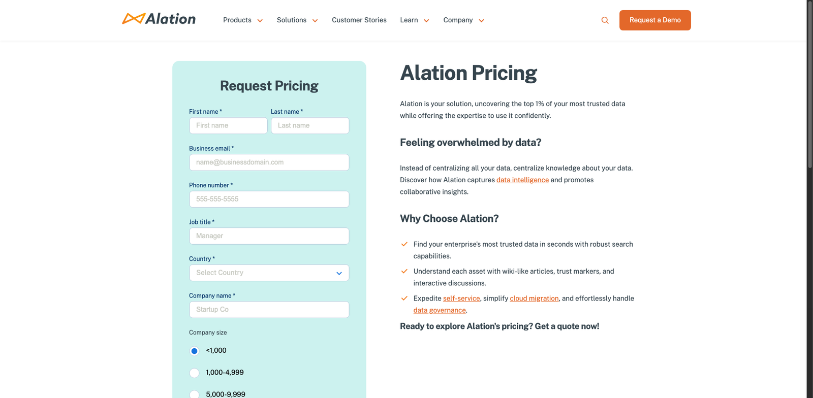 Alation pricing