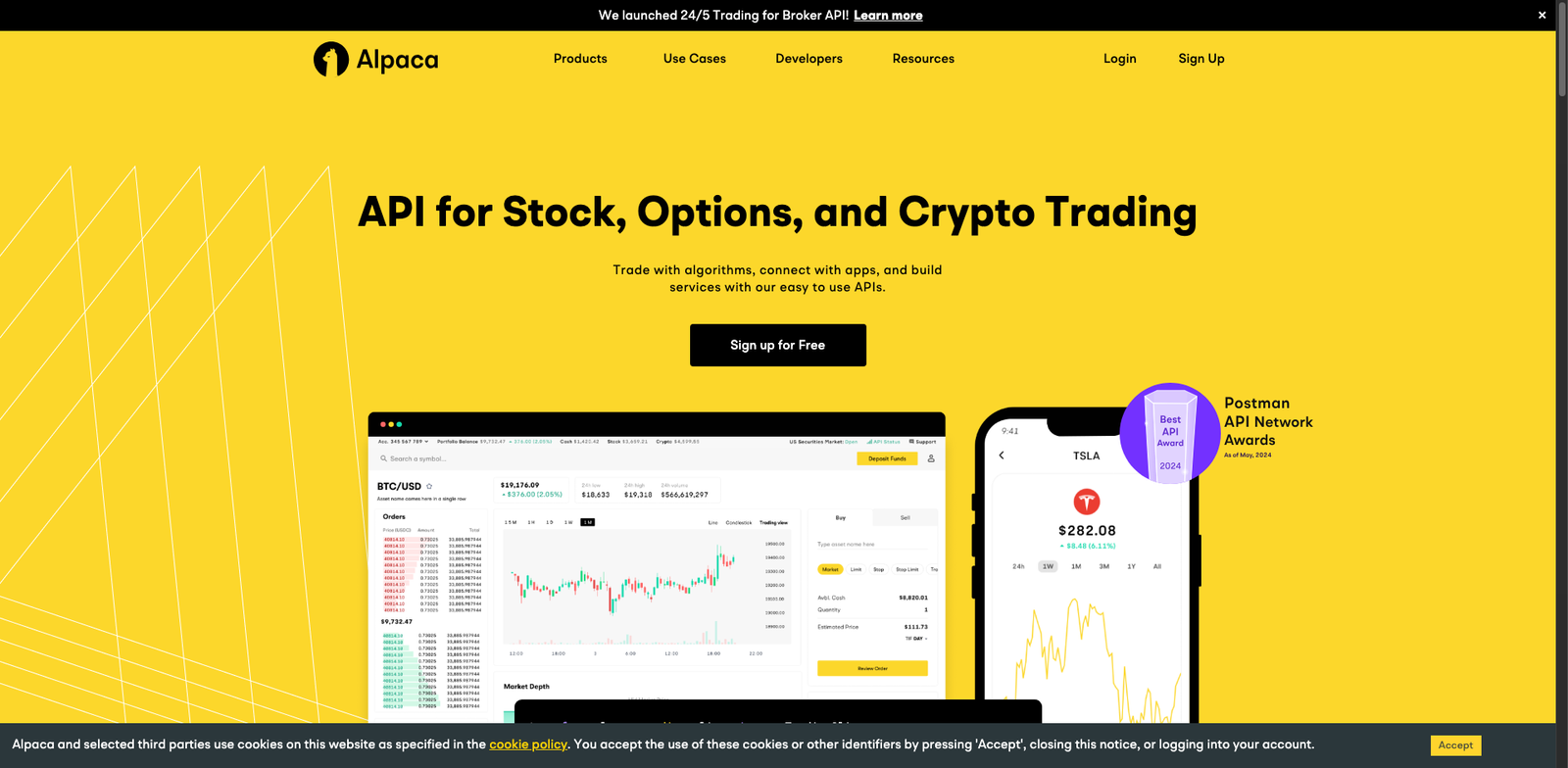 Bloomberg Alpaca AI homepage