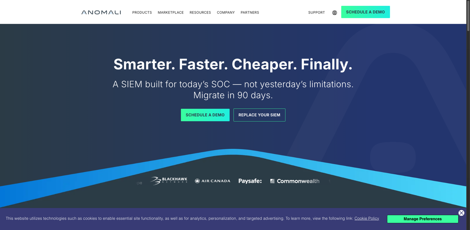 Anomali ThreatStream homepage