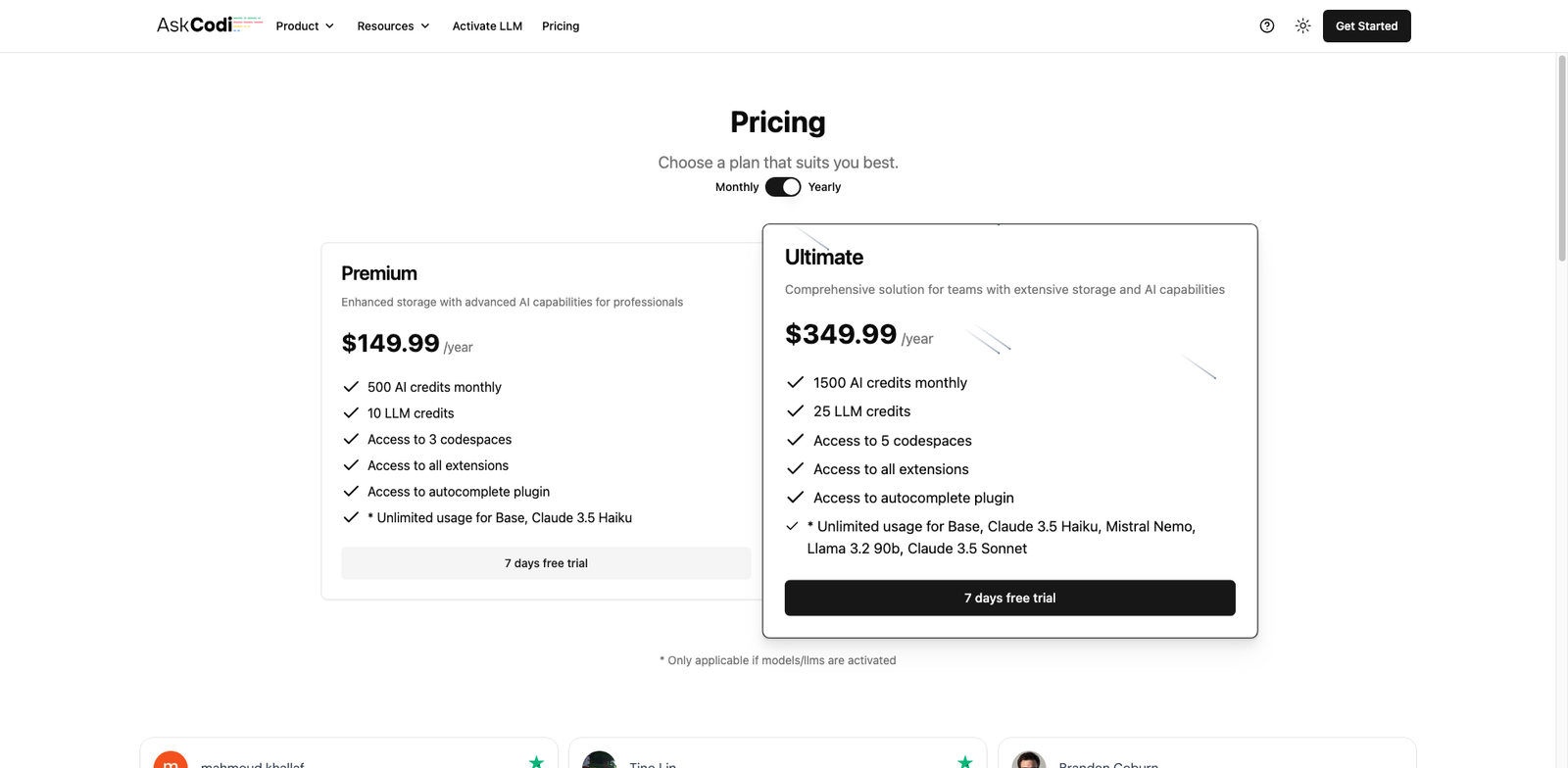 AskCodi pricing