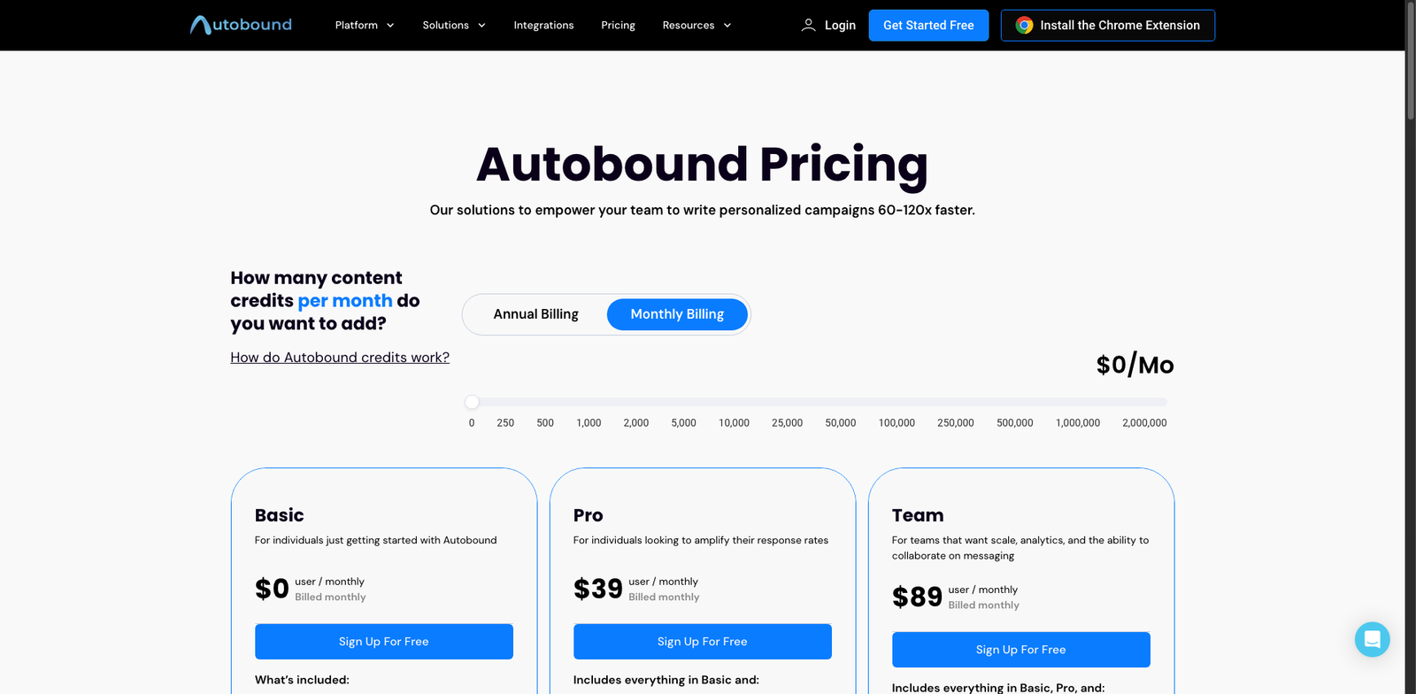 Autobound pricing