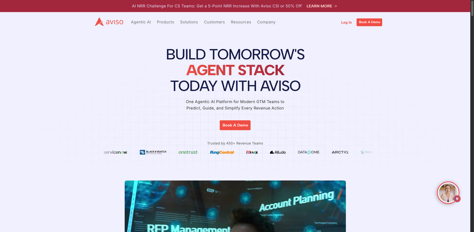 Aviso AI homepage