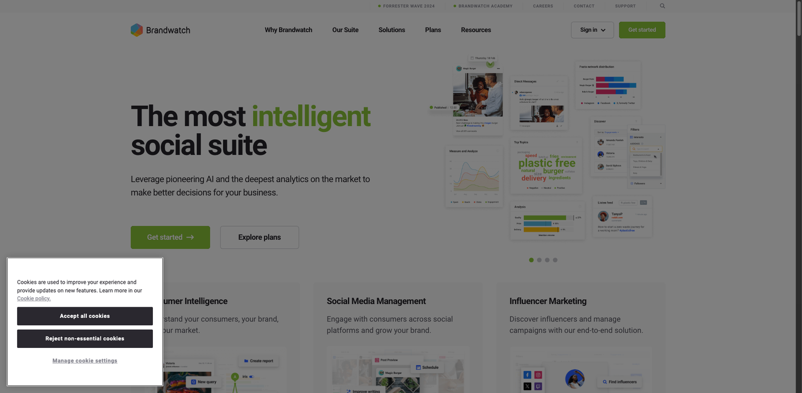 Brandwatch Consumer Intelligence homepage