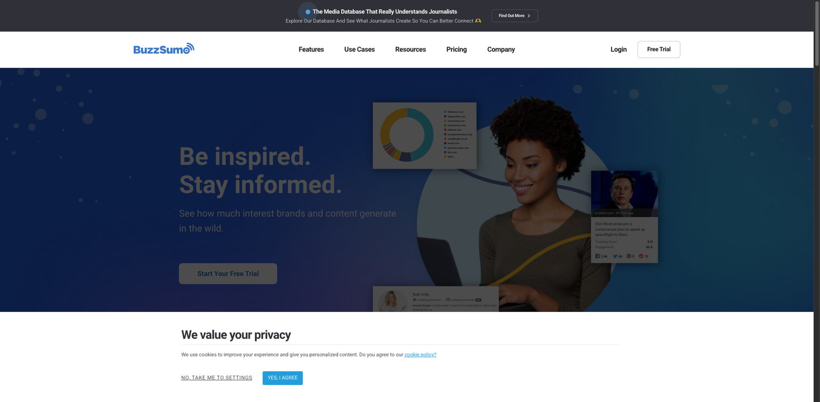 BuzzSumo Ad Titles homepage