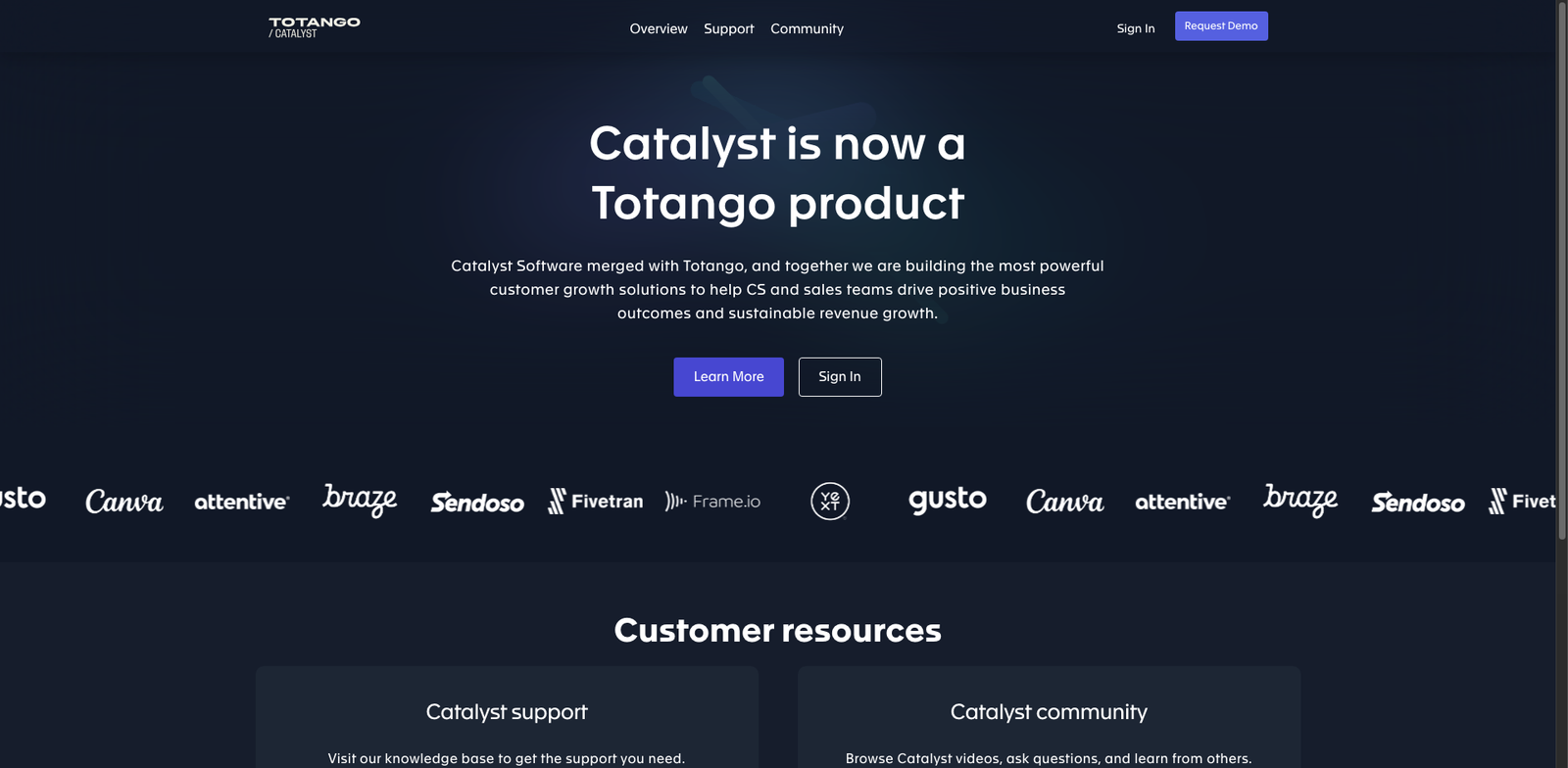 Catalyst Renewal Insights homepage