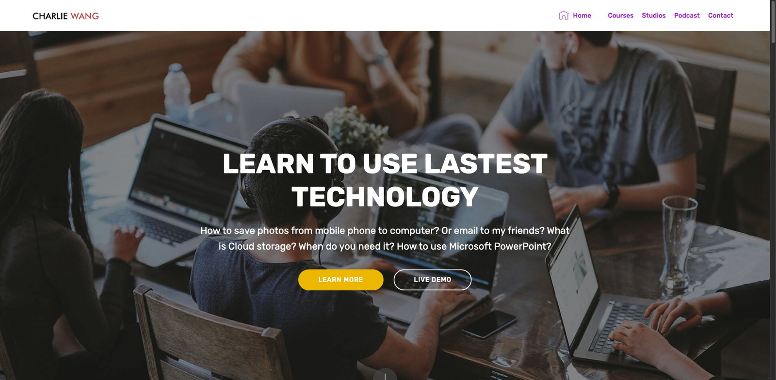 Charlie Finance homepage
