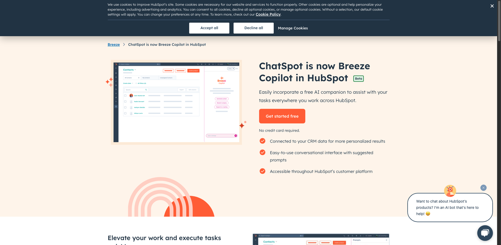 HubSpot ChatSpot Emails pricing
