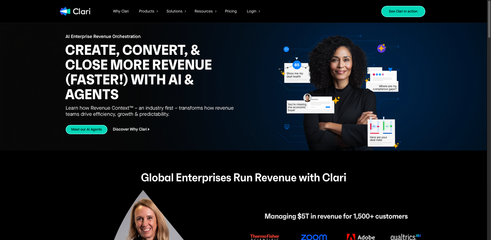 Clari homepage