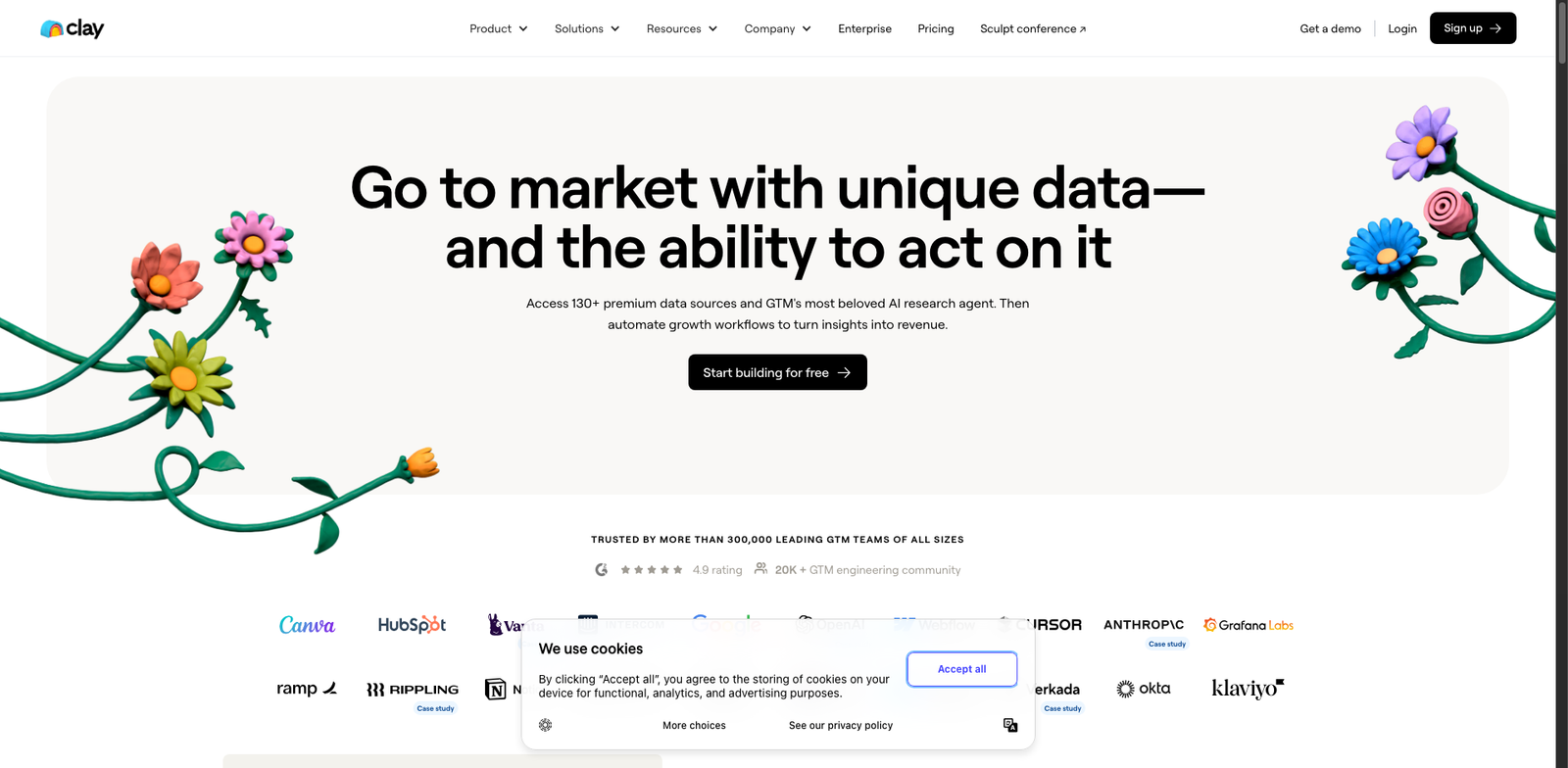 Clay homepage