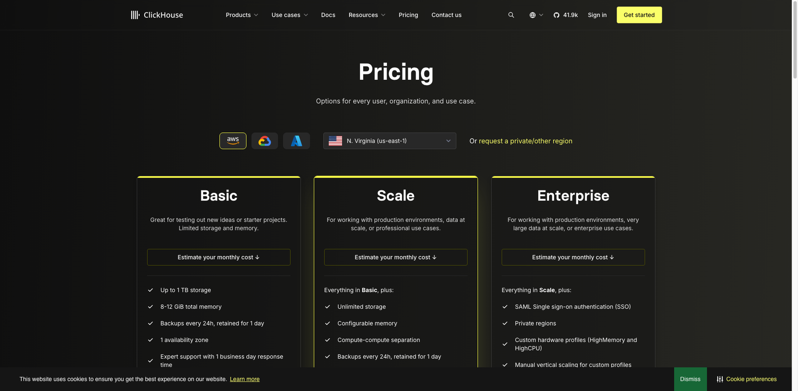ClickHouse Vector pricing