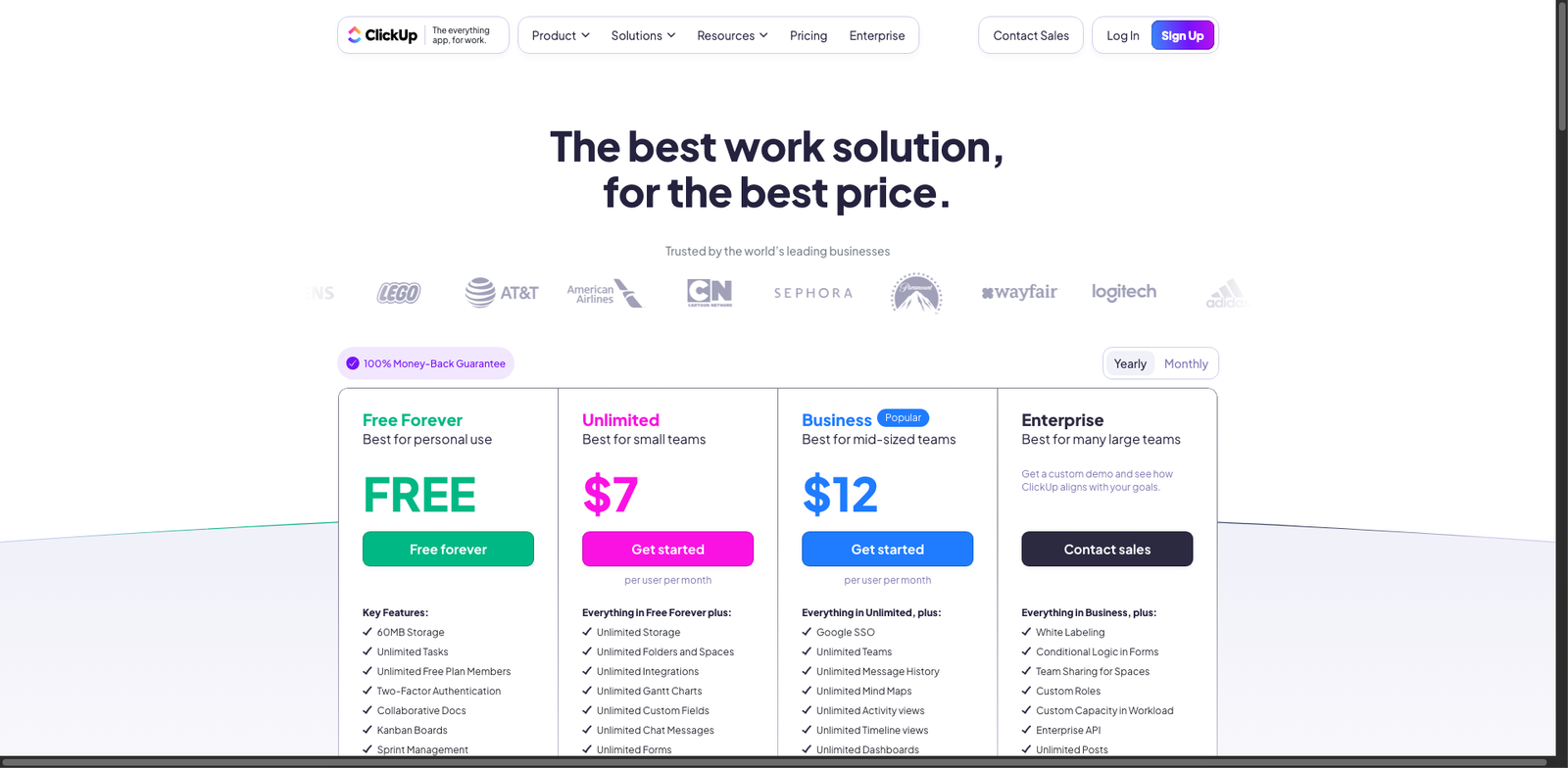 ClickUp AI pricing