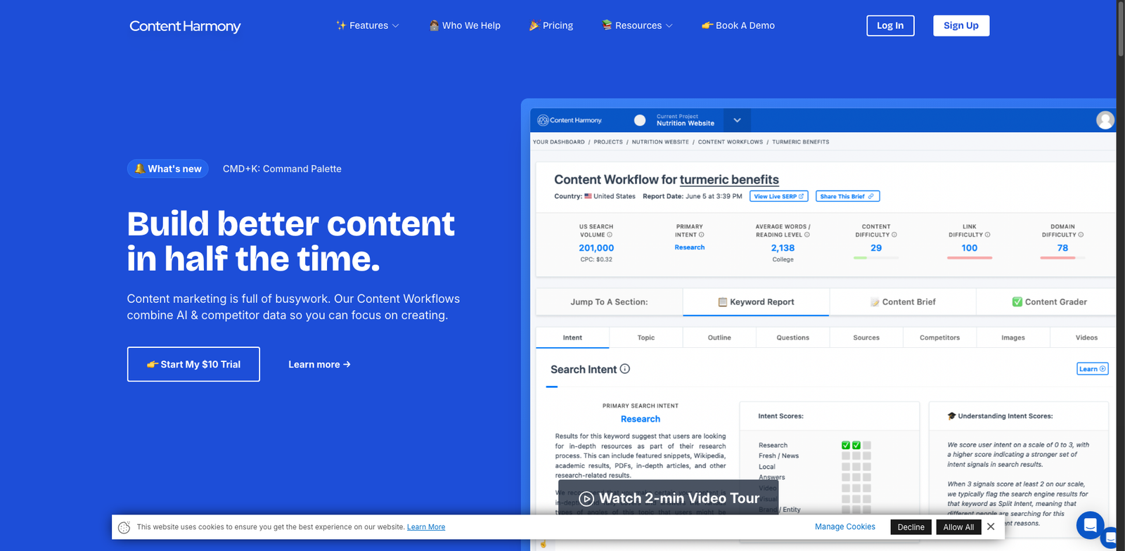 Content Harmony homepage