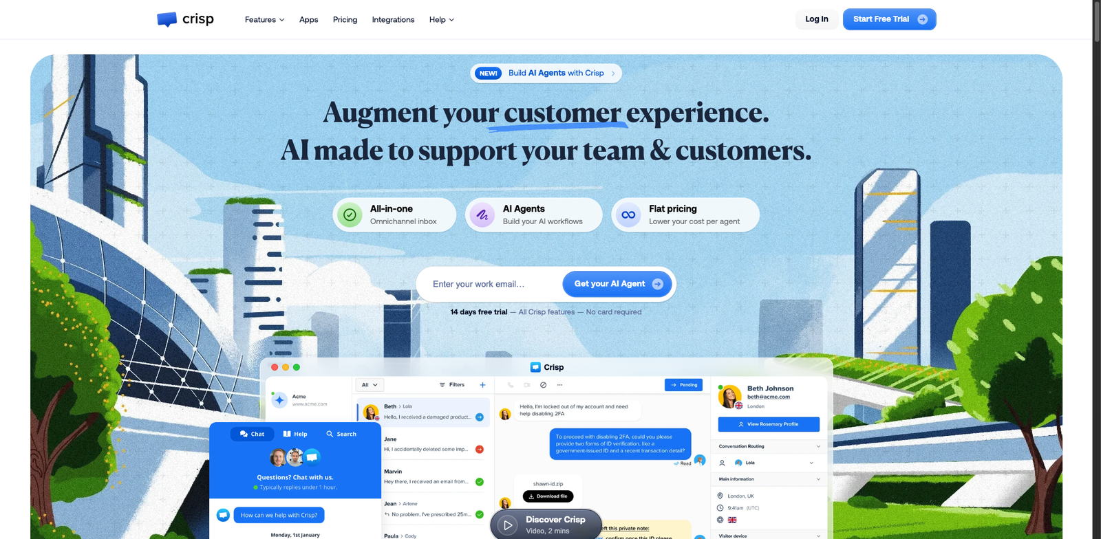 Crisp MagicReply homepage