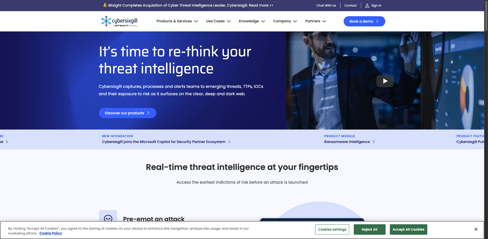 Cybersixgill homepage
