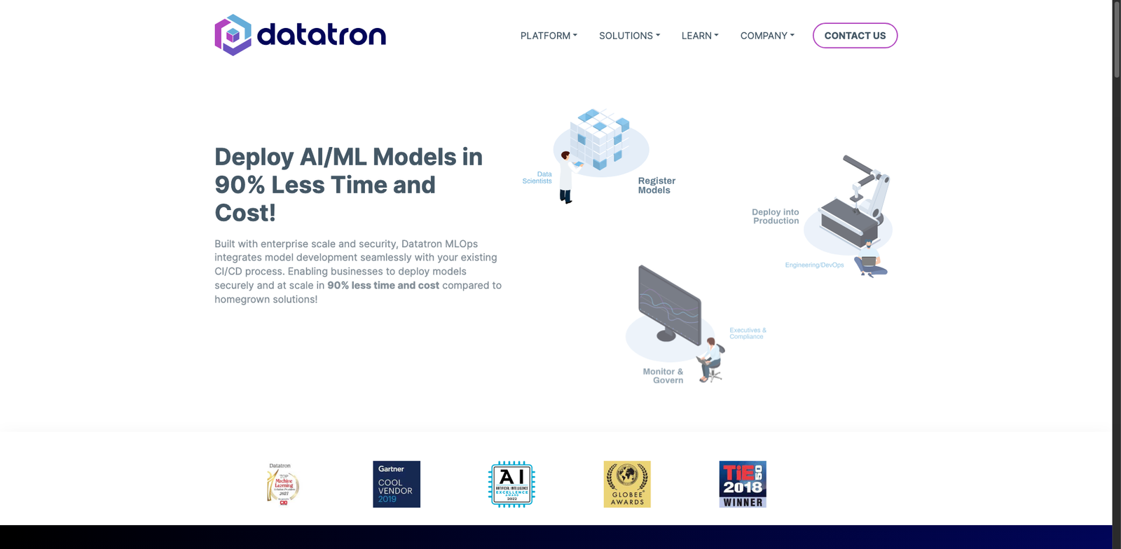 Datatron homepage