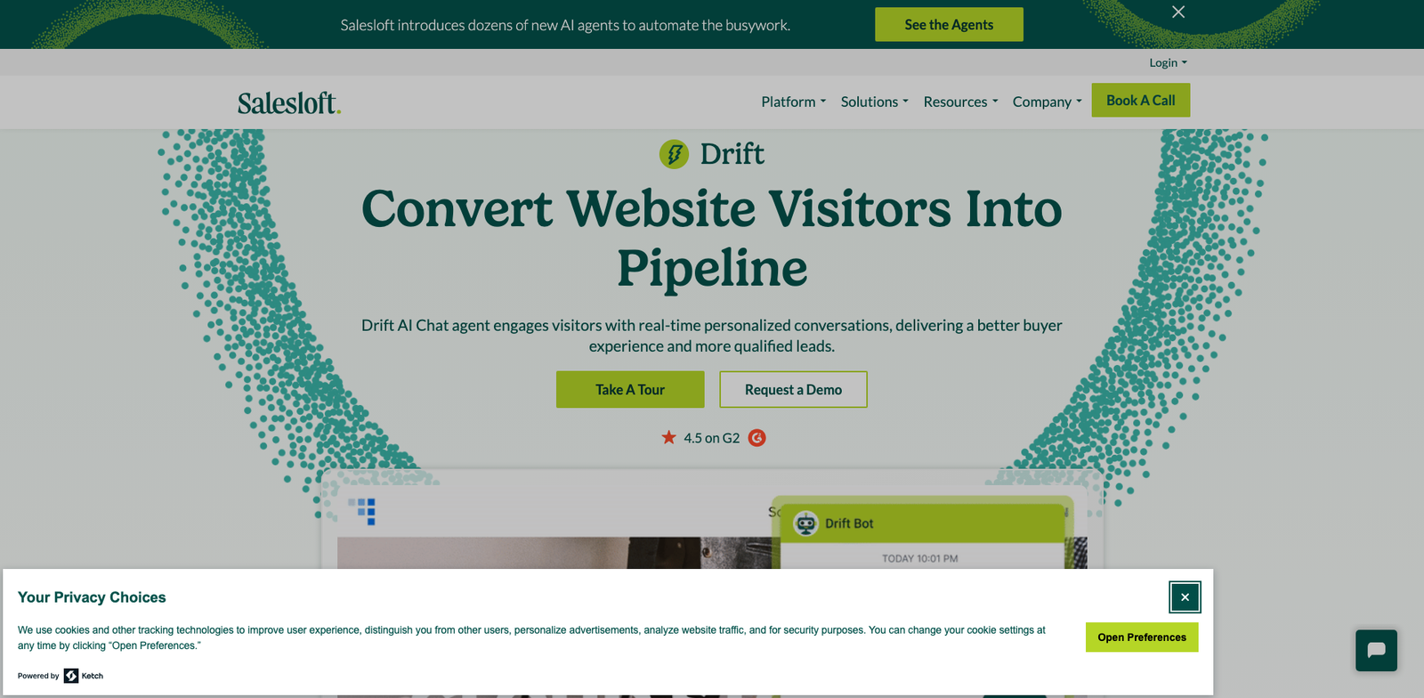 Drift Revenue Accelerator homepage