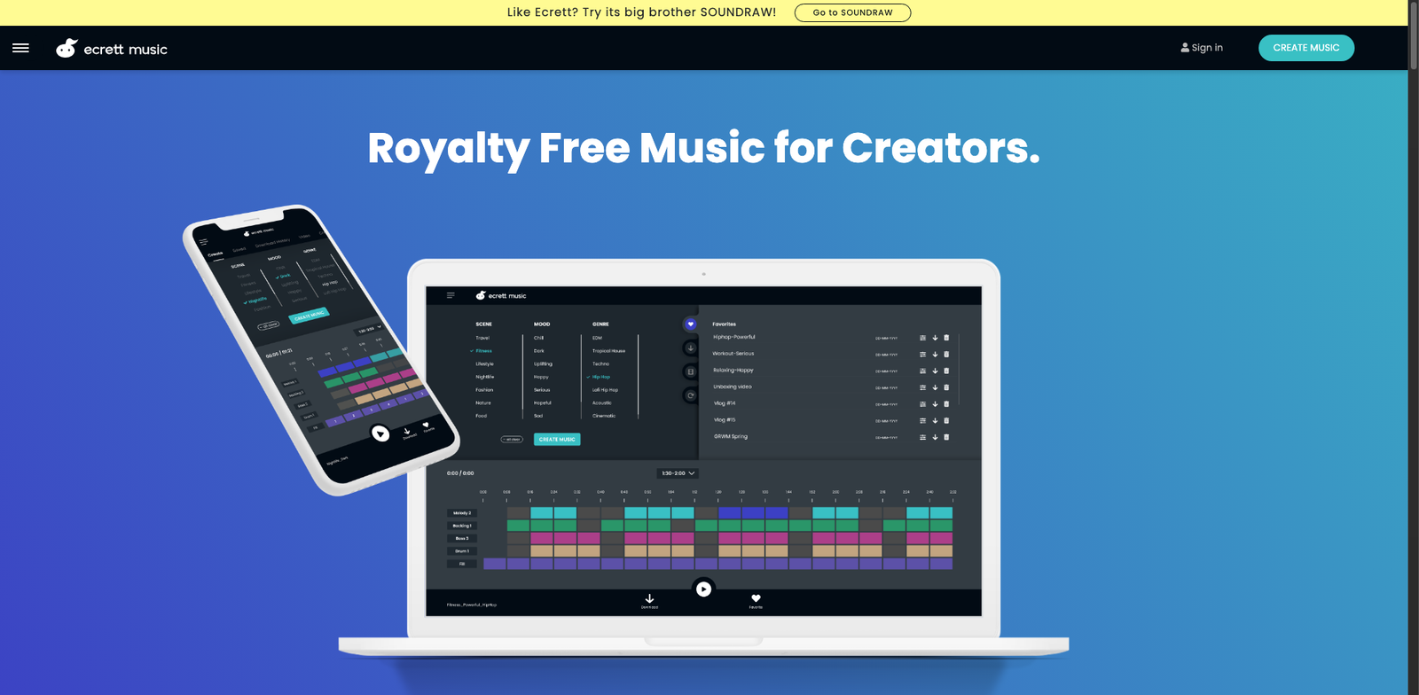 Ecrett Music homepage