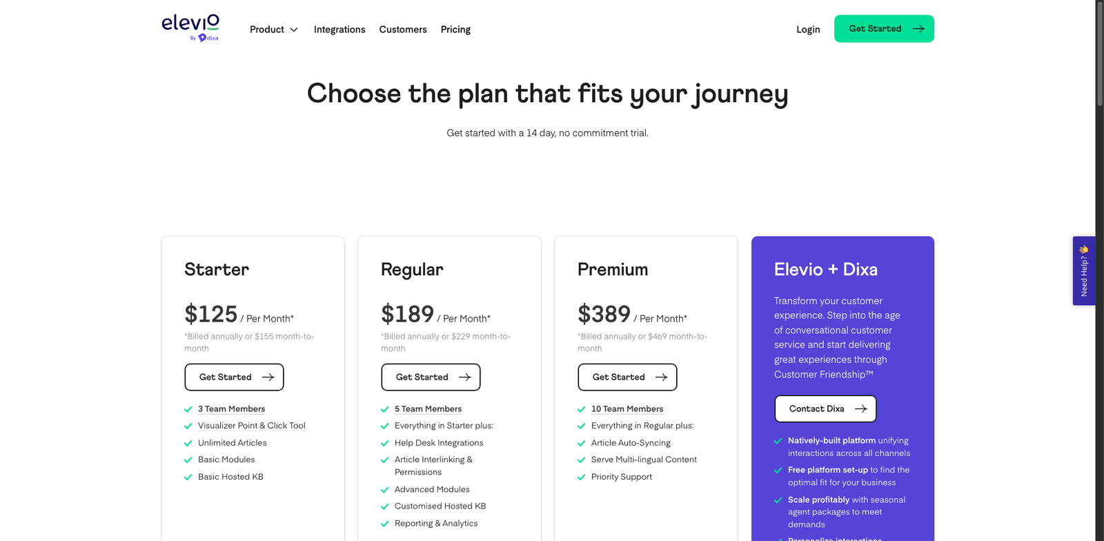 Elevio (Dixa) AI Author pricing