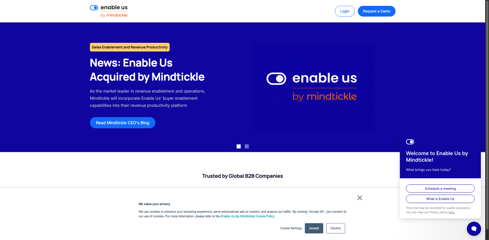 Enable Us Win Rooms homepage