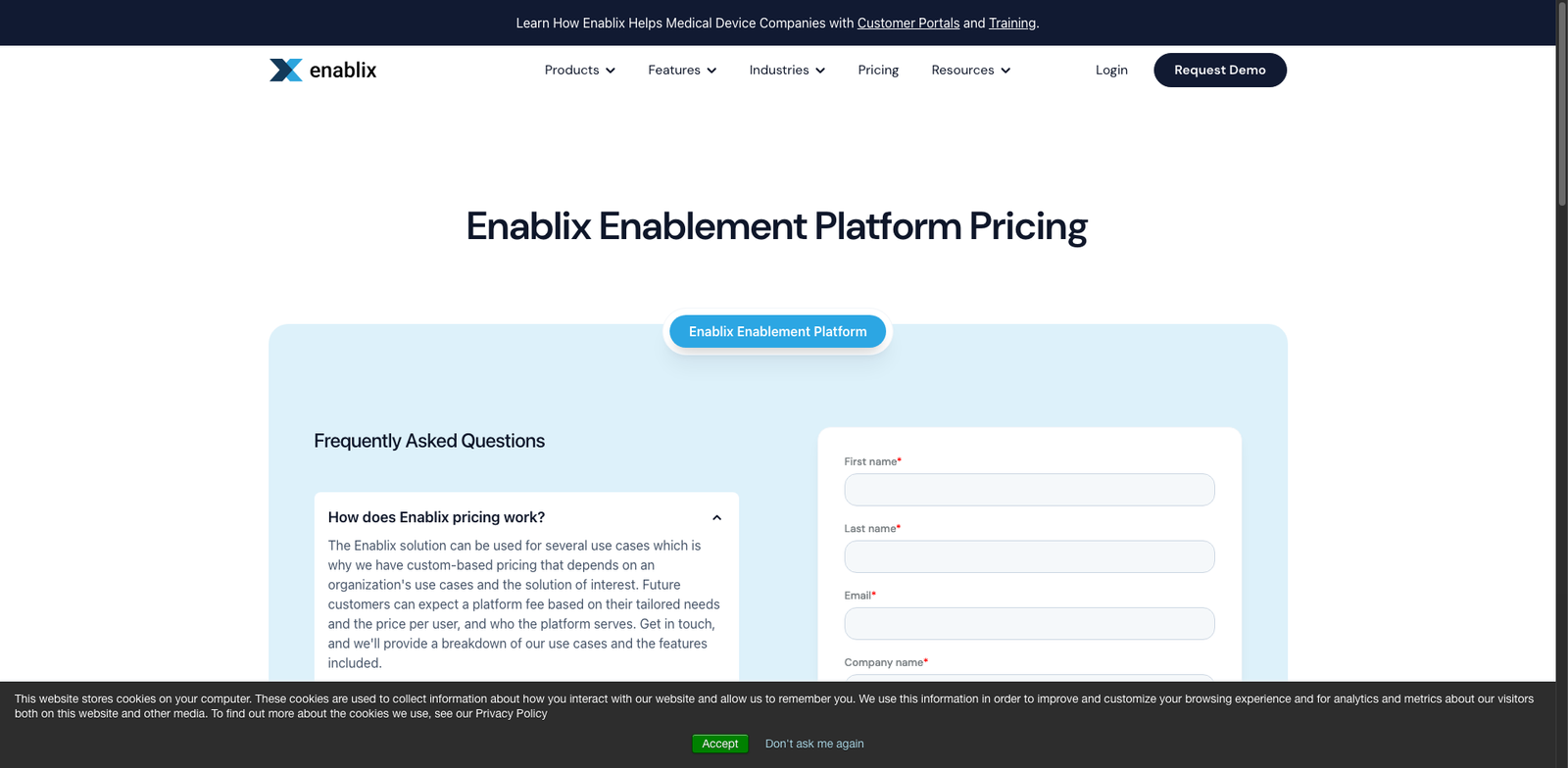 Enablix Playbooks pricing
