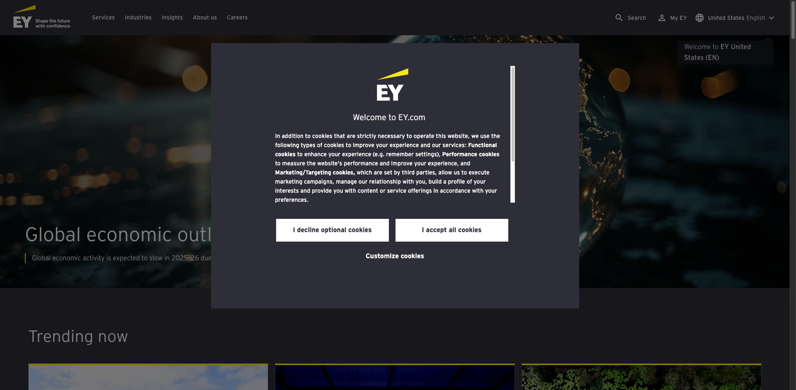 EY ARC Suite homepage