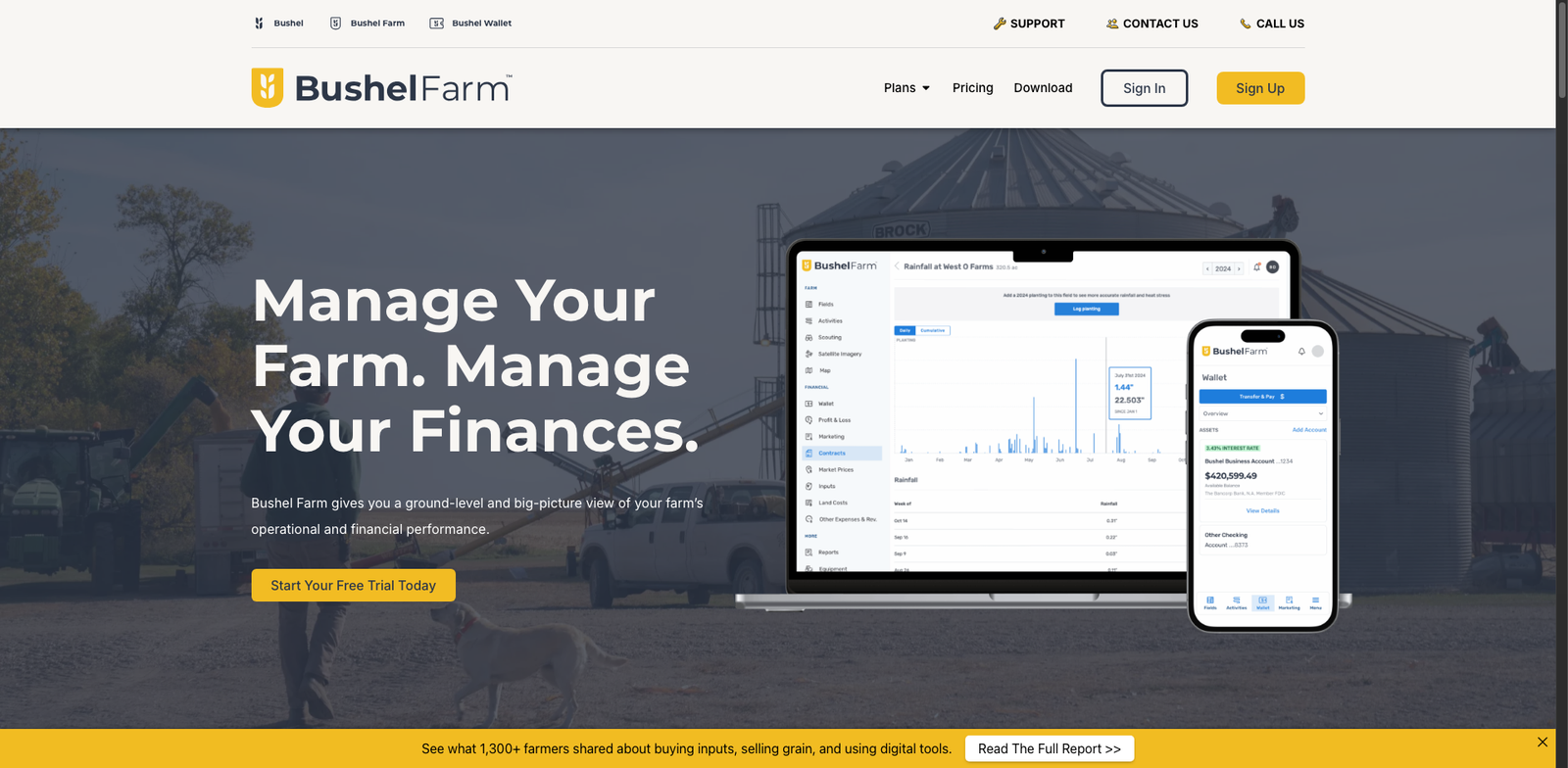FarmLogs homepage