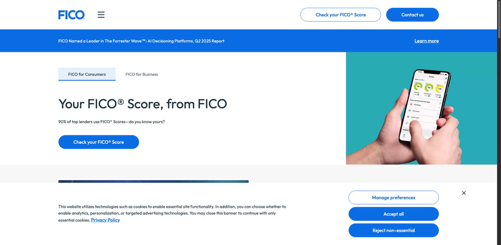 FICO Falcon Platform homepage