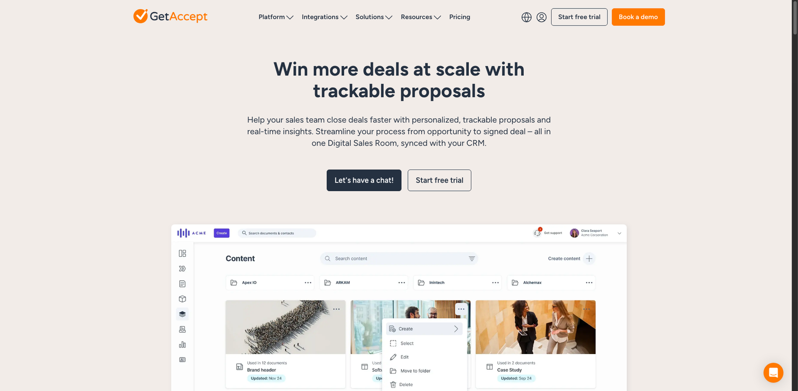 GetAccept AI homepage