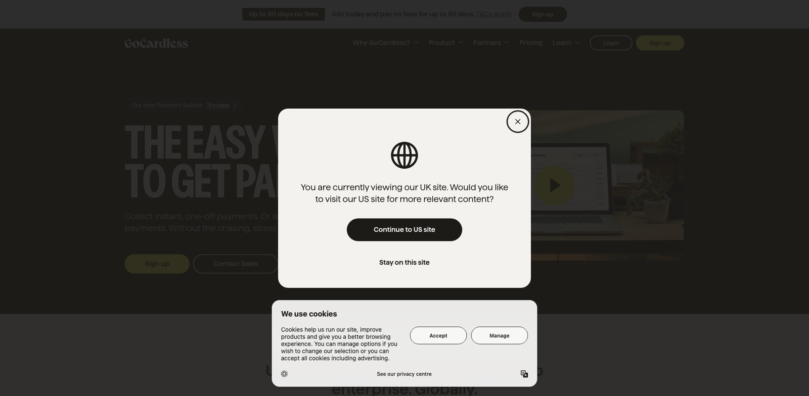 GoCardless Subscriptions homepage