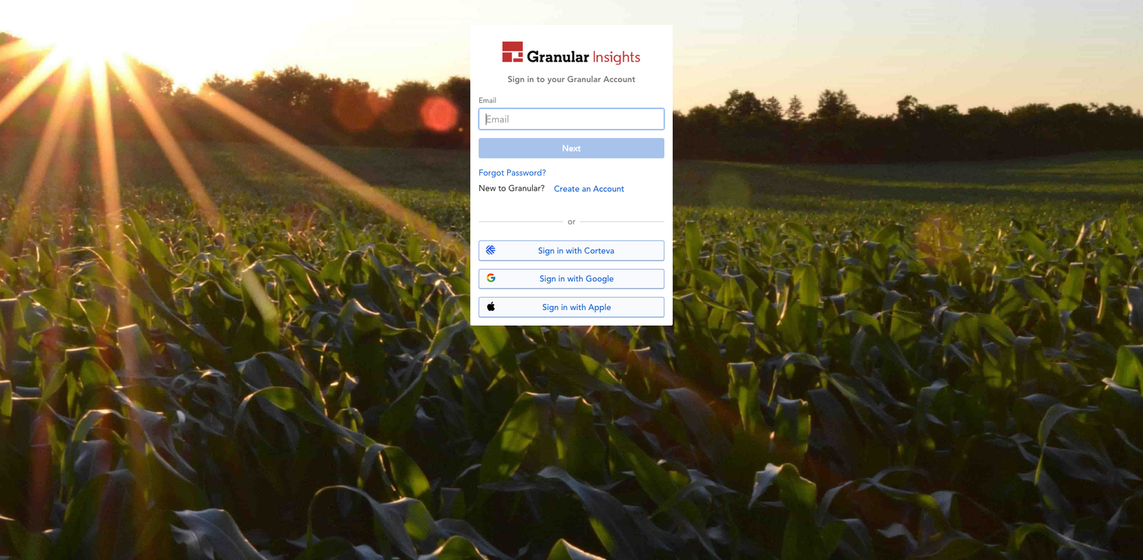 Granular Insights homepage