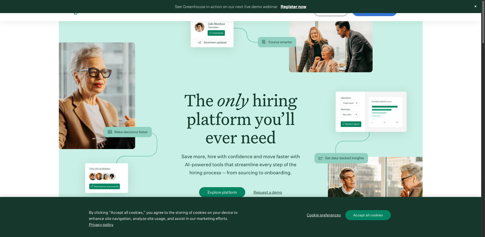 Greenhouse Predictive homepage