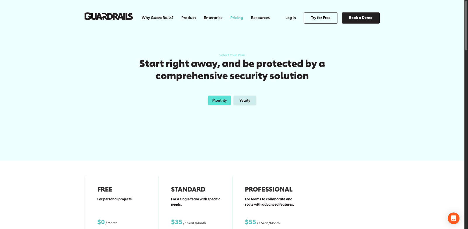 GuardRails CI pricing