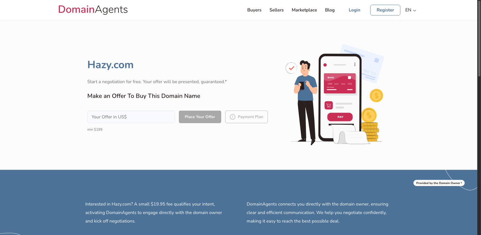 Hazy homepage