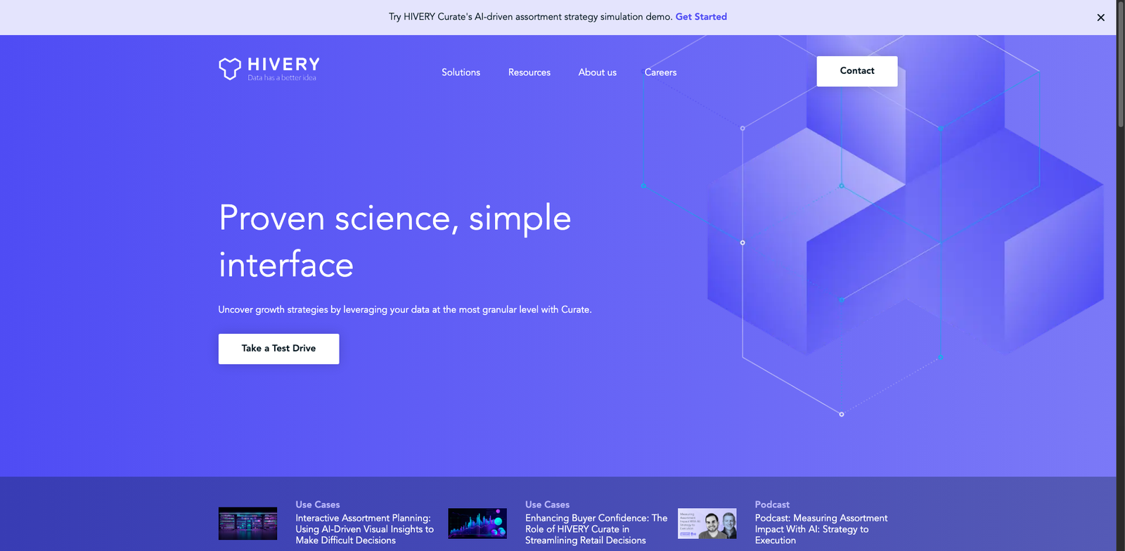 Hivery Curate homepage