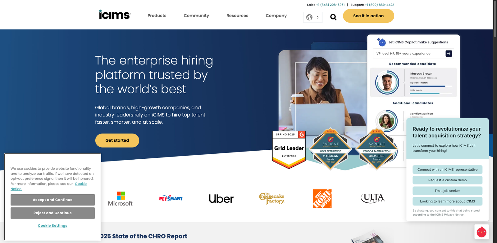 iCIMS Talent Cloud homepage