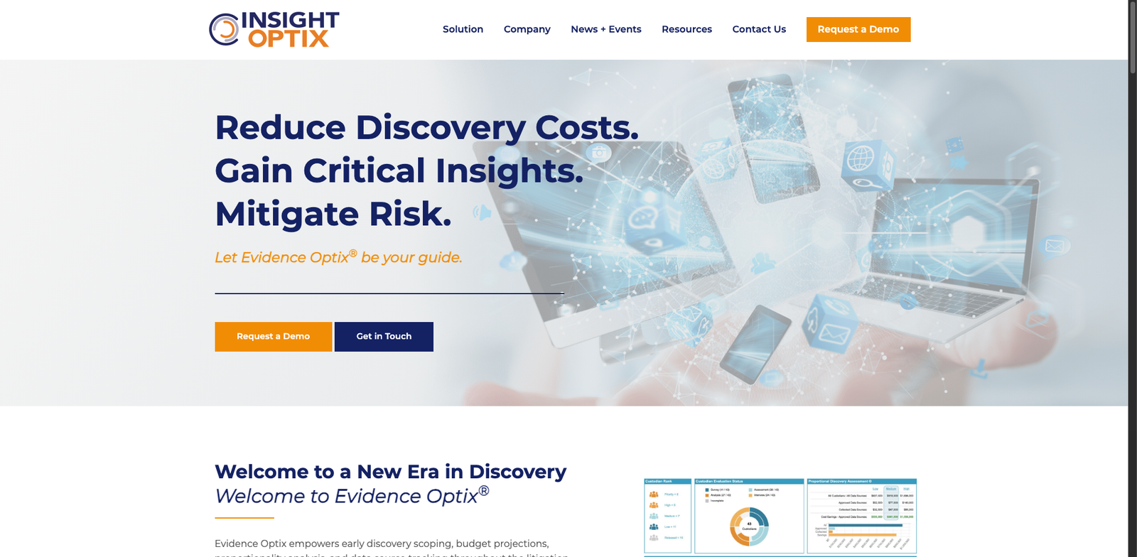 Insight Optix homepage