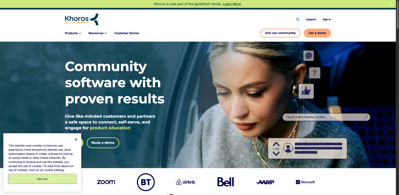 Khoros CX Insights homepage