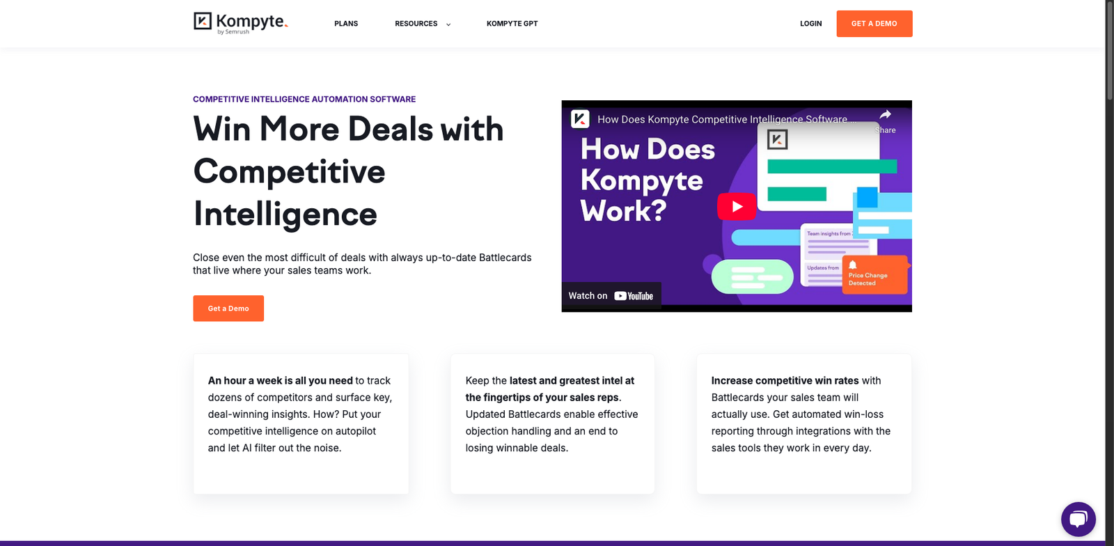 Kompyte Insights homepage