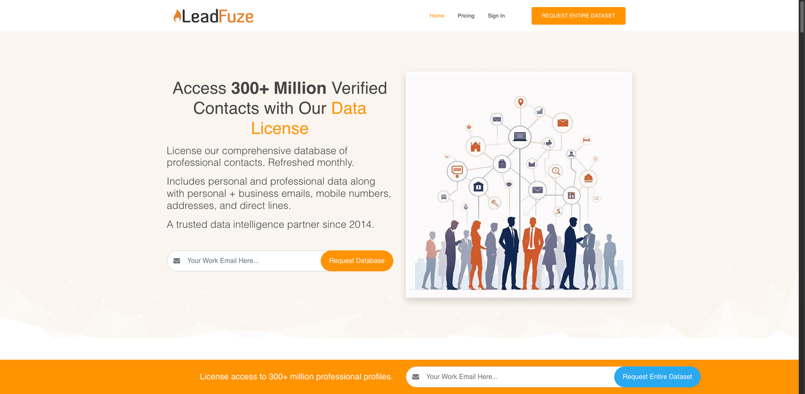LeadFuze homepage
