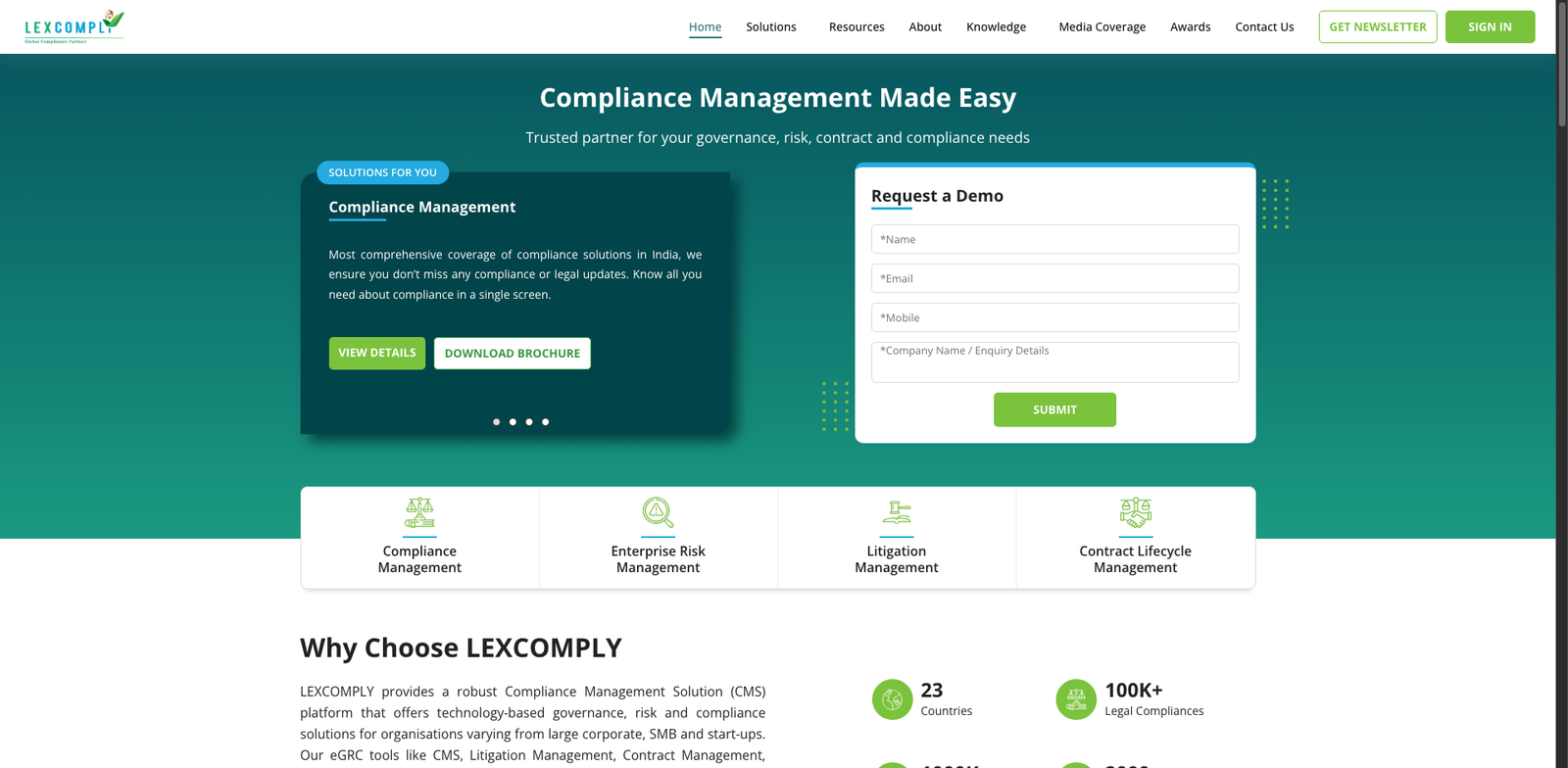 LexComply homepage