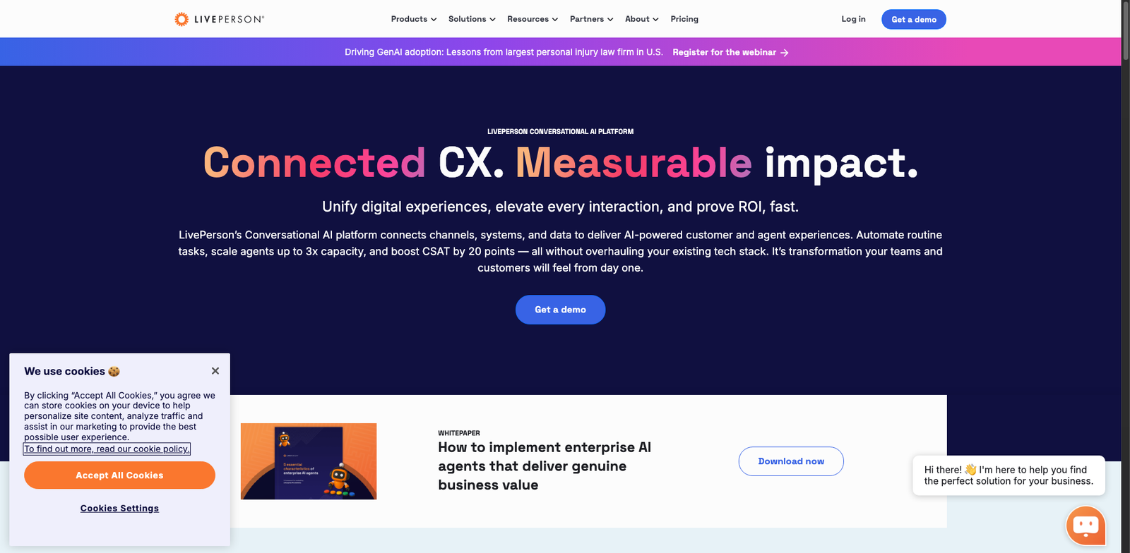 LivePerson Voicebot homepage