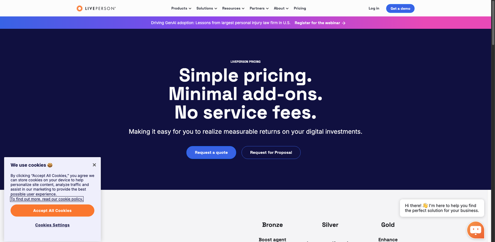 LivePerson Voicebot pricing