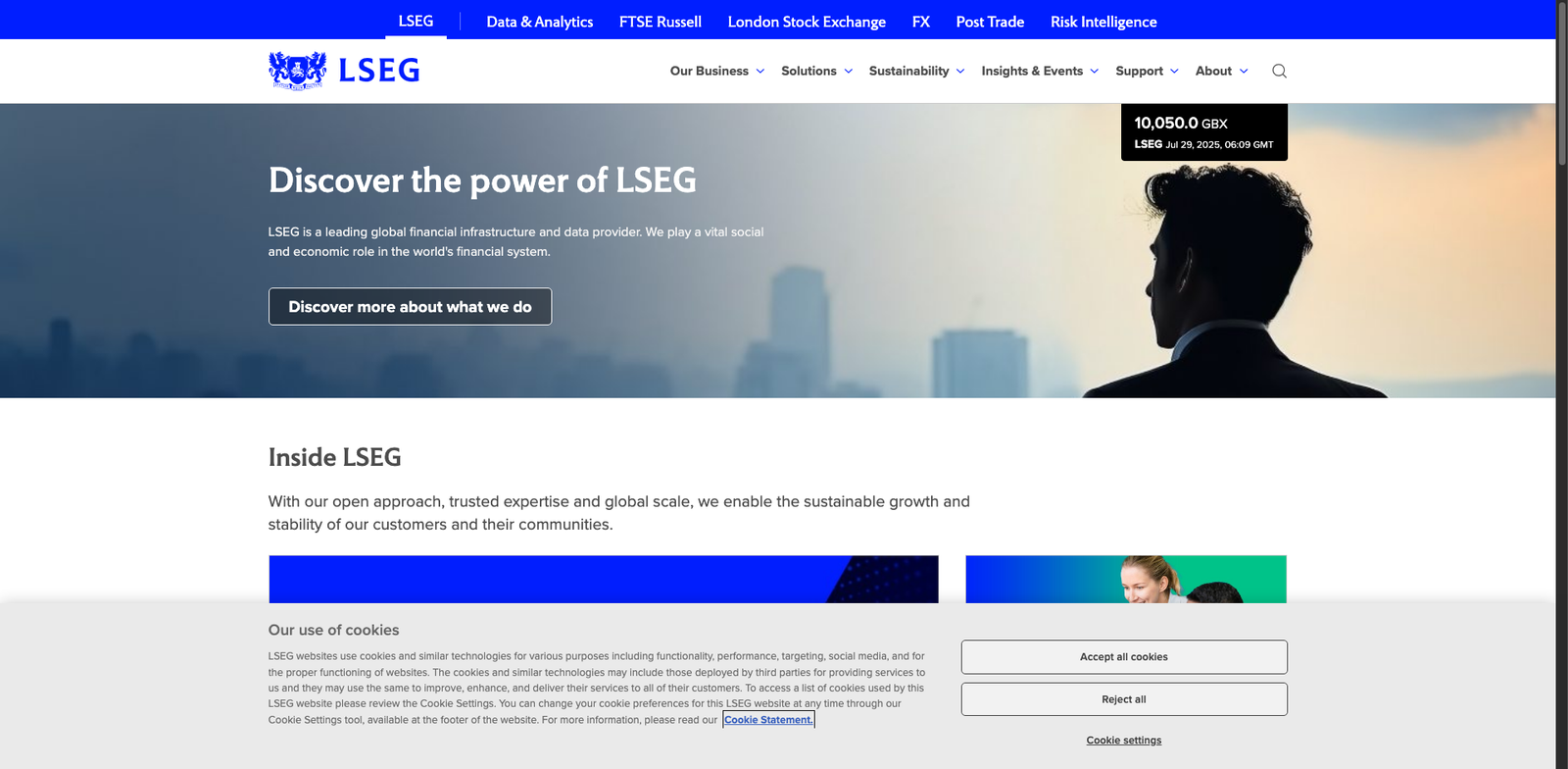 Refinitiv Eikon AI homepage