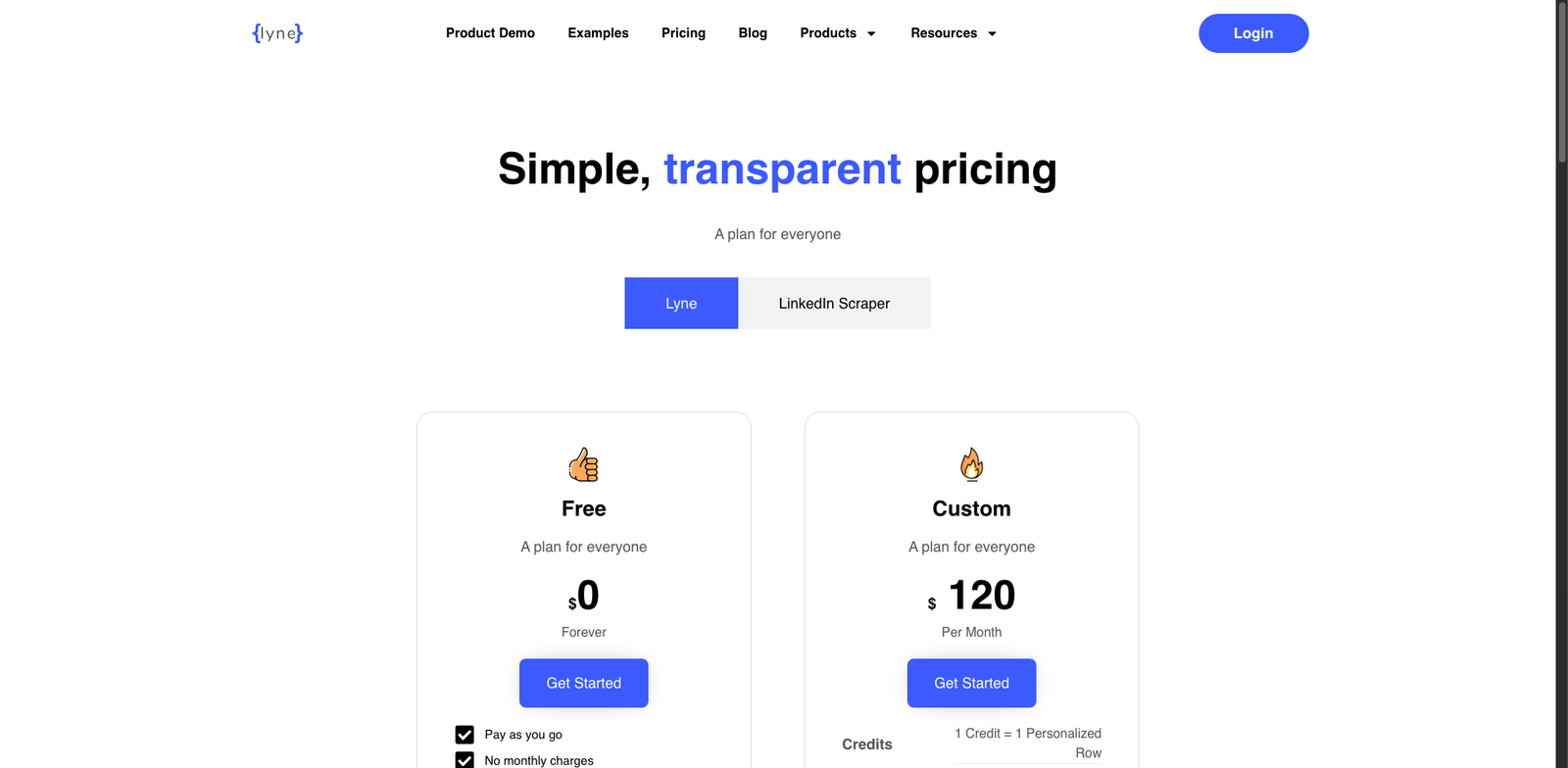 Lyne.ai pricing
