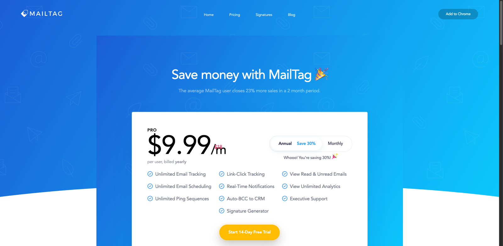 Mailtag Auto-Follow-up pricing