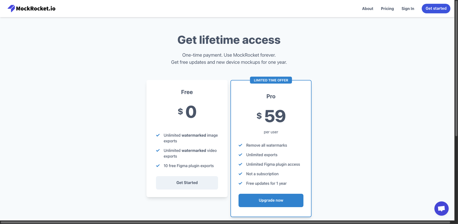 MockRocket pricing