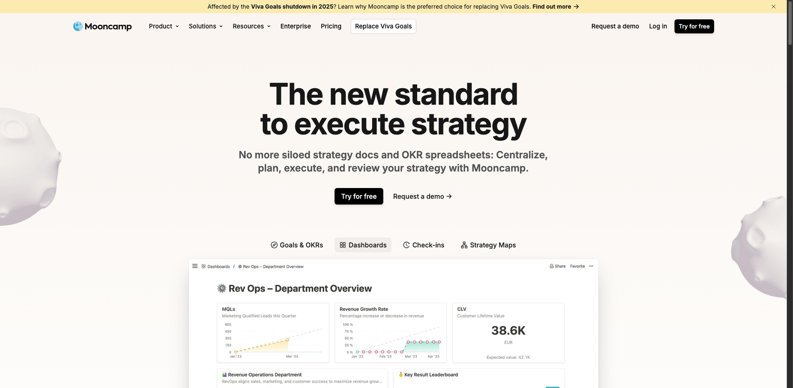Mooncamp homepage